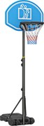 HOMCOM Tabela de Basquetebol com Altura Ajustável 160-210cm Rodas e Base Recarregável 76x70x197,5-254cm Preto e Azul | Aosom Portugal