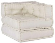 vidaXL Unidade de sofá modular 70x70x54 cm tecido creme