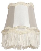 Abajur de tecido creme 12 cm - Granny Retro