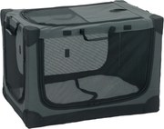 PawHut Transportadora Macia para Cães e Gatos Dobrável com Almofada Capa Lavável Portas em Oxford Respirável 600D 76x54x54 cm Verde | Aosom Portugal
