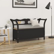 vidaXL Banco 107x45x75,5 cm madeira de abeto maciça preto