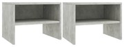 vidaXL Mesas-de-cabeceira 2 pcs 40x30x30 cm contraplacado cinzento