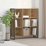 vidaXL Gabinete de Livros Carvalho Artesanal 99,5 x 30 x 108,5 cm