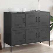 vidaXL Aparador 100,5x39x79 cm aço preto