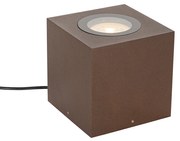 Projetores de jardim industriais castanho ferrugem quadrado IP65 AR111 - Lennard