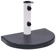 vidaXL Base para guarda-sol 40x28x4 cm granito preto