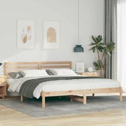 vidaXL Estrutura da Cama com cabeceira Castanho 200 x 200 cm