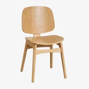 Cadeira De Jantar Em Madeira Canadá Madeira Natural & Madeira Natural - Sklum