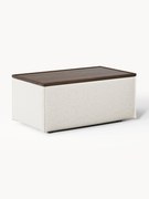 Pufe em bouclé com arrumação Lennon