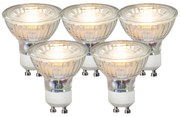 Conjunto de 5 lâmpadas LED GU10 COB 3,5W 330 lm 3000K