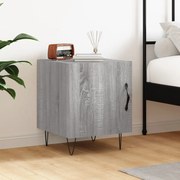 vidaXL Mesa cabeceira 40x40x50 cm derivados de madeira cinzento sonoma