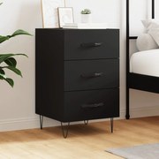 vidaXL Mesa de cabeceira 40x40x66 cm derivados de madeira preto