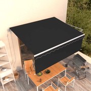 vidaXL Toldo retrátil automático com estore 4,5x3 m antracite