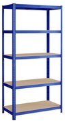 Estante metálica de 5 prateleiras, ideal para organização de garagens. | SONGMICS | 100 x 50 x 200 cm | azul | GLR050Q01.