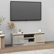 vidaXL Móvel de TV com porta 102x30x36 cm cinzento cimento
