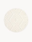 Tapete redondo de algodão com relevo Ziggy