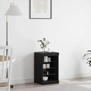 Buffet vidaXL com Luzes LED Carvalho Preto 41x37x67 cm