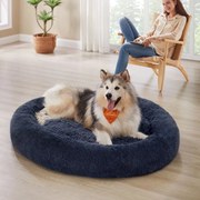 Cama para cães amovível 140 x 20 cm (Ø x H) cinzento escuro