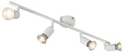 Foco moderno branco inclinável 4 luzes - Jeany Moderno