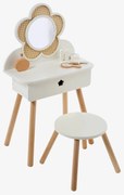 Toucador em palhinha + acessórios, em madeira certificada branco