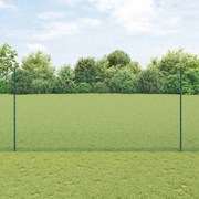 vidaXL Cerca de Arame Soldado com 5 Postes em U Verde 1,6x10 m Aço