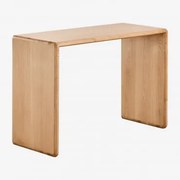 Secretária Em Madeira Treveris Castanho Roble & 110 X 45 Cm - Sklum
