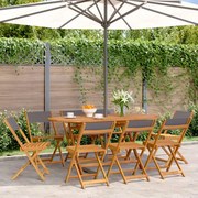 vidaXL Cadeiras jardim dobráveis 8 pcs tecido/madeira maciça antracite