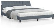 vidaXL Estrutura de cama sem colchão 180x200 cm veludo cinzento-escuro