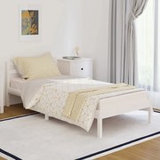 Estrutura de cama 90x200 cm pinho maciço branco