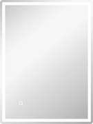 HOMCOM Espelho de banho espelho para banheiro espelho de parede com LED. Interruptor touch, função antiembaço, 60 x 80 x 4 cm, Branco | Aosom Portugal