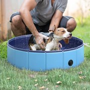 Piscina Animais de Estimação Cachorros Gato Cachorro Dobradiça Diâmetro Φ80x 20 cm NOVO