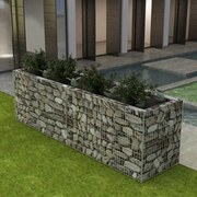 vidaXL Canteiro elevado/cesto gabião 360x90x100 cm aço