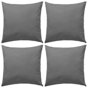 vidaXL Almofadas para exterior 4 pcs 45x45 cm cinzento