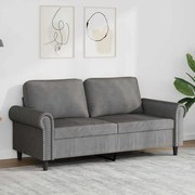 vidaXL Sofá de 3 lugares 180 cm veludo cinza-escuro