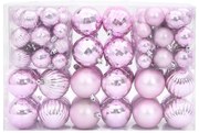 vidaXL Enfeites de Natal 100 pcs Ø3/4/6 cm rosa
