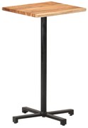 vidaXL Mesa de bar com arestas vivas 50x50x110 cm acácia maciça