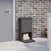 vidaXL Caixa de entrega Preto 44x22x82 cm Aço
