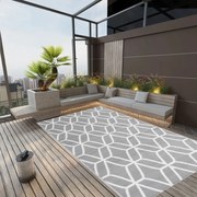vidaXL Tapete de exterior 140x200 cm ARAKIL PP cinzento