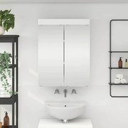 vidaXL Armário de Espelho para Banheiro TULUM Branco 60 x 16,5 x 78 cm