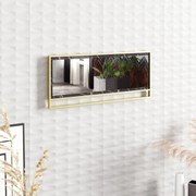 Espelho Decorativo de Aglomerado Polka – Dourado/Preto – 90x37,8x3 cm
