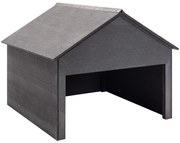 vidaXL Abrigo para corta-relva 80x80x70 cm WPC cinzento