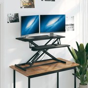 vidaXL Mesa trabalho ajustável 90x40x(13-50) cm aço/derivados madeira