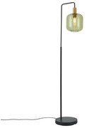 Candeeiro de Pé Hotel Chic Preto e Dourado com Vidro Verde - Zuzanna