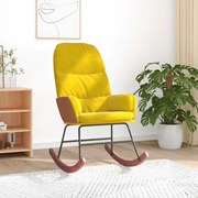 vidaXL Cadeira de baloiço veludo amarelo