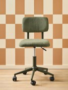 Cadeira de secretária com rodinhas, em bombazina, para criança verde