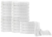 vidaXL Toalhas de hóspedes 25 pcs algodão 350 g 30x50 cm branco