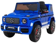 Carro elétrico para Crianças Mercedes G63 12V, Rodas	Espuma EVA, Assento couro ecológico Azul Pintado