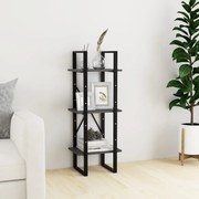 vidaXL Estante c/ 3 prateleiras 40x30x105 cm pinho maciço cinzento