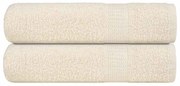 vidaXL Toalhas de mãos FROGN 2 pcs 50x100 cm 360 g/m² creme
