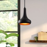 Candeeiro Suspenso Berceste – Preto – 16 cm x 117 cm